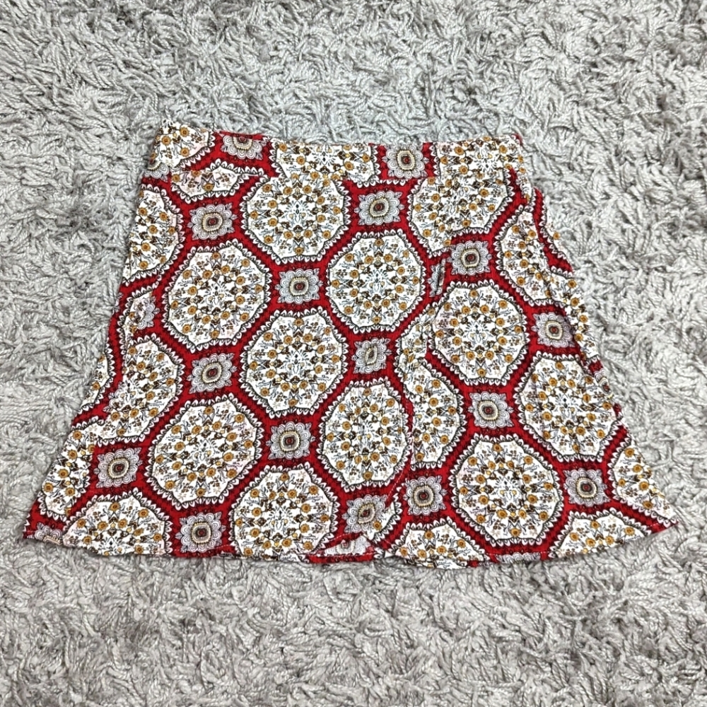 H.I.P. Patterned Mini Wrap Skirt